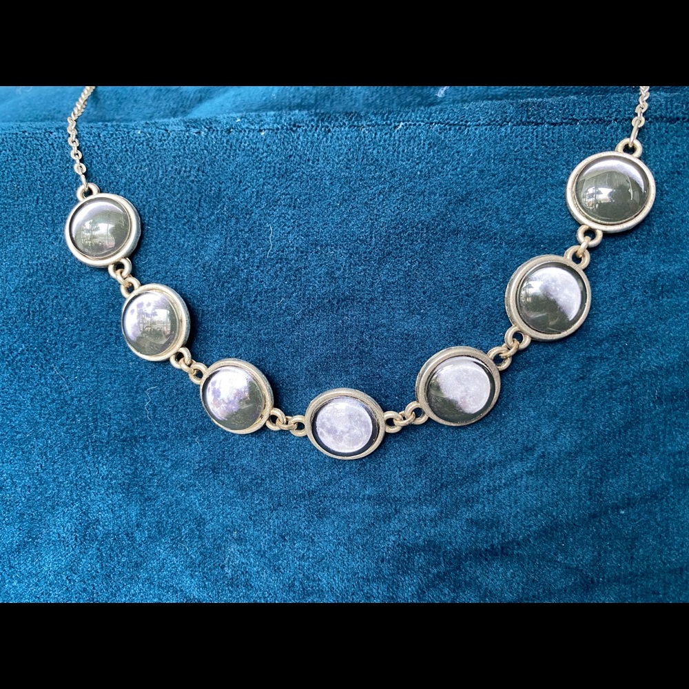 Moon phase necklace